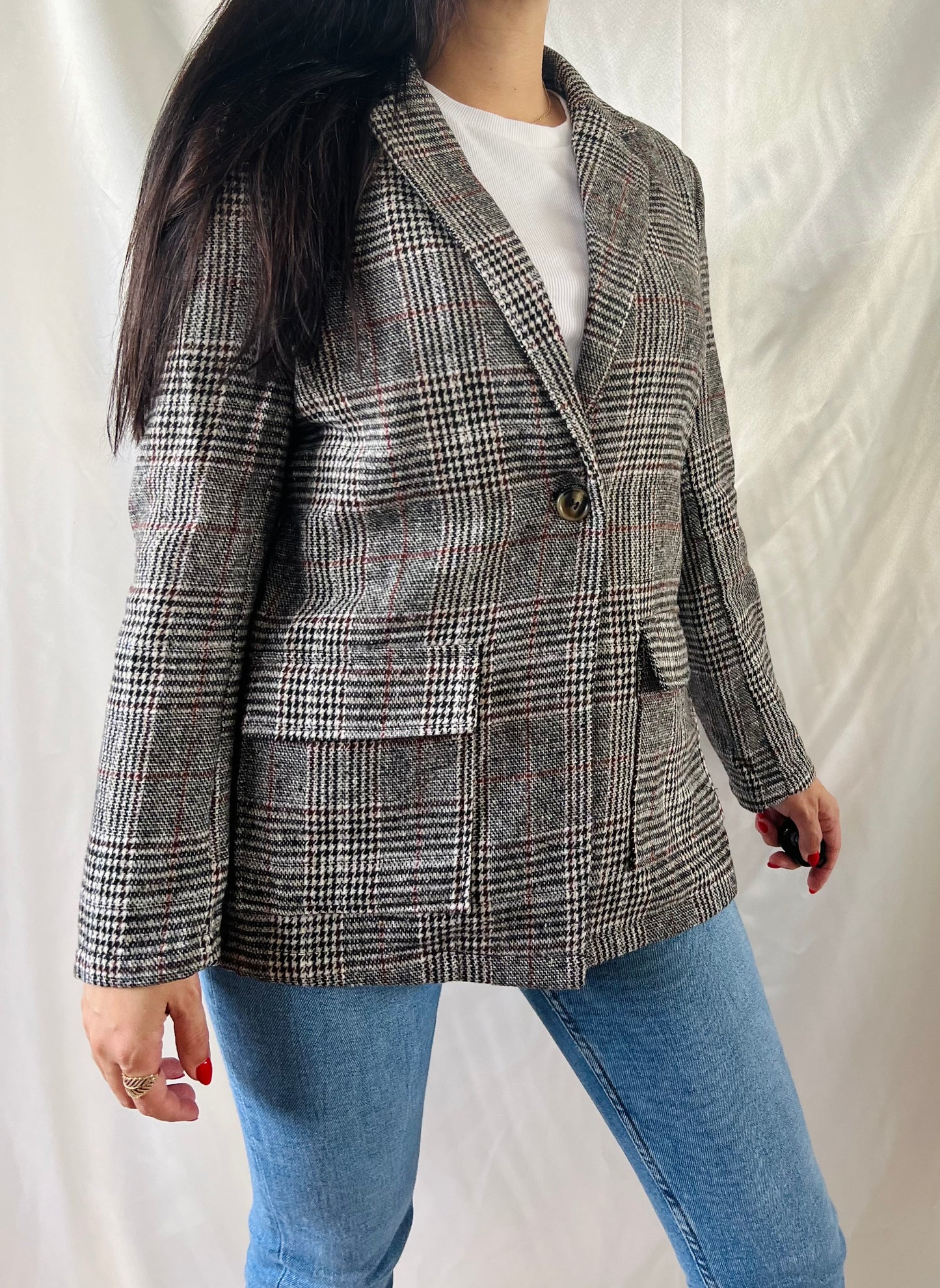 CLASSIC GINGHAM BLAZER