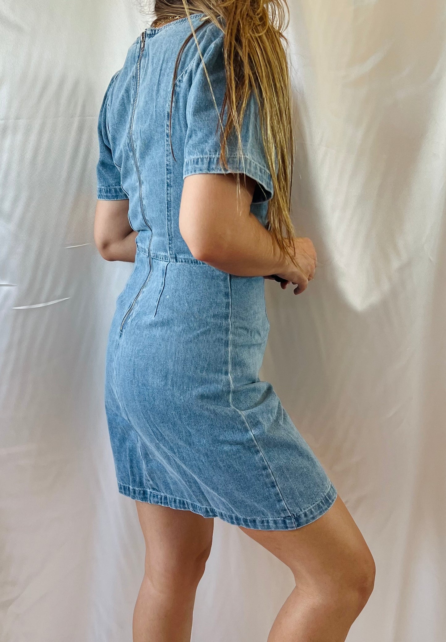 JANE DENIM MINI DRESS