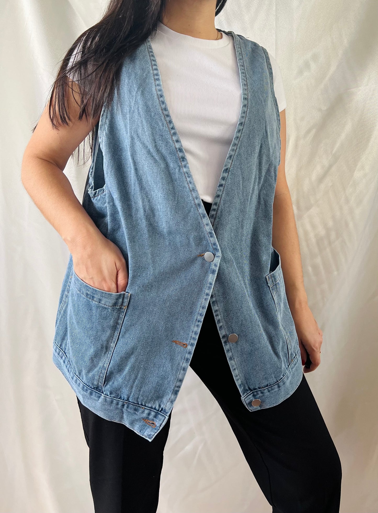 RELAXED DENIM VEST