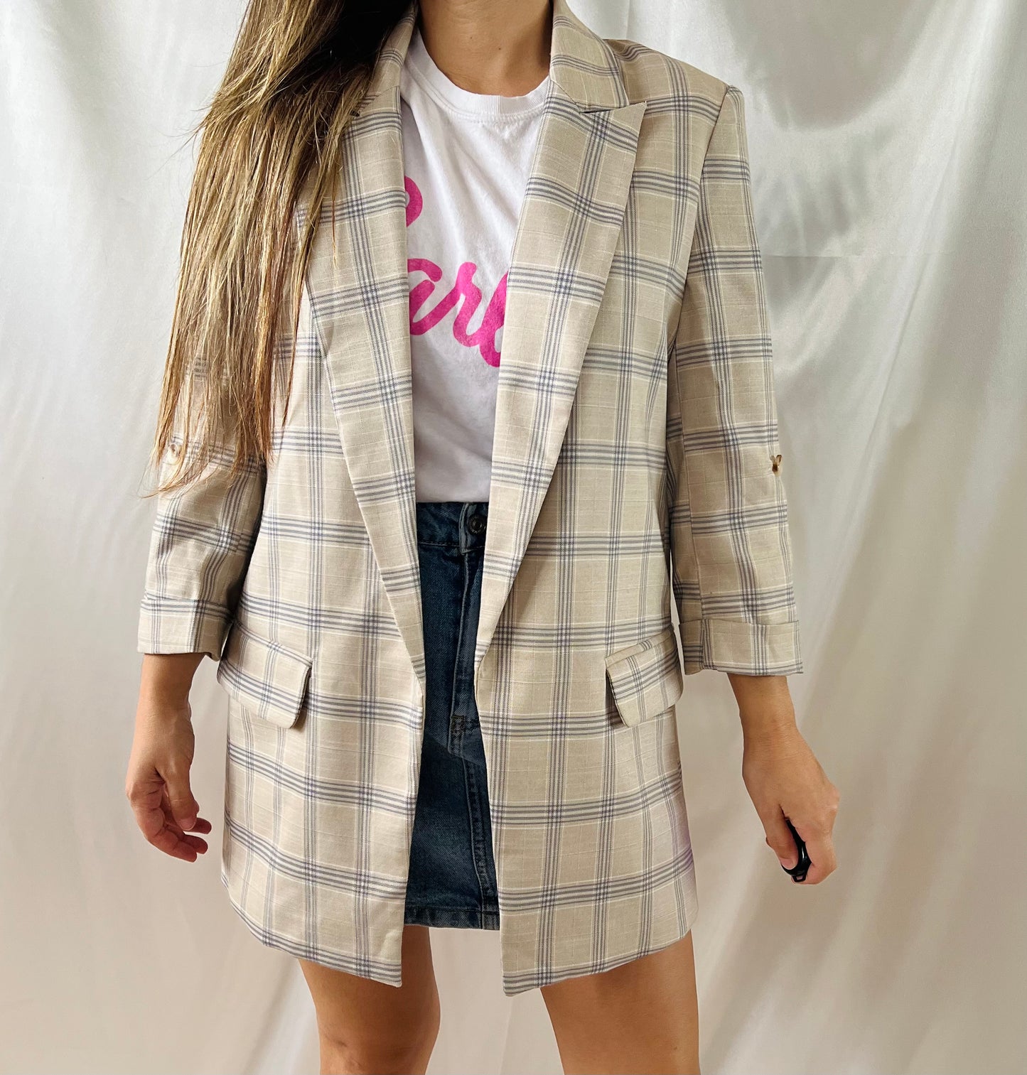 THRIFT - BEIGE OVERSIZED BLAZER