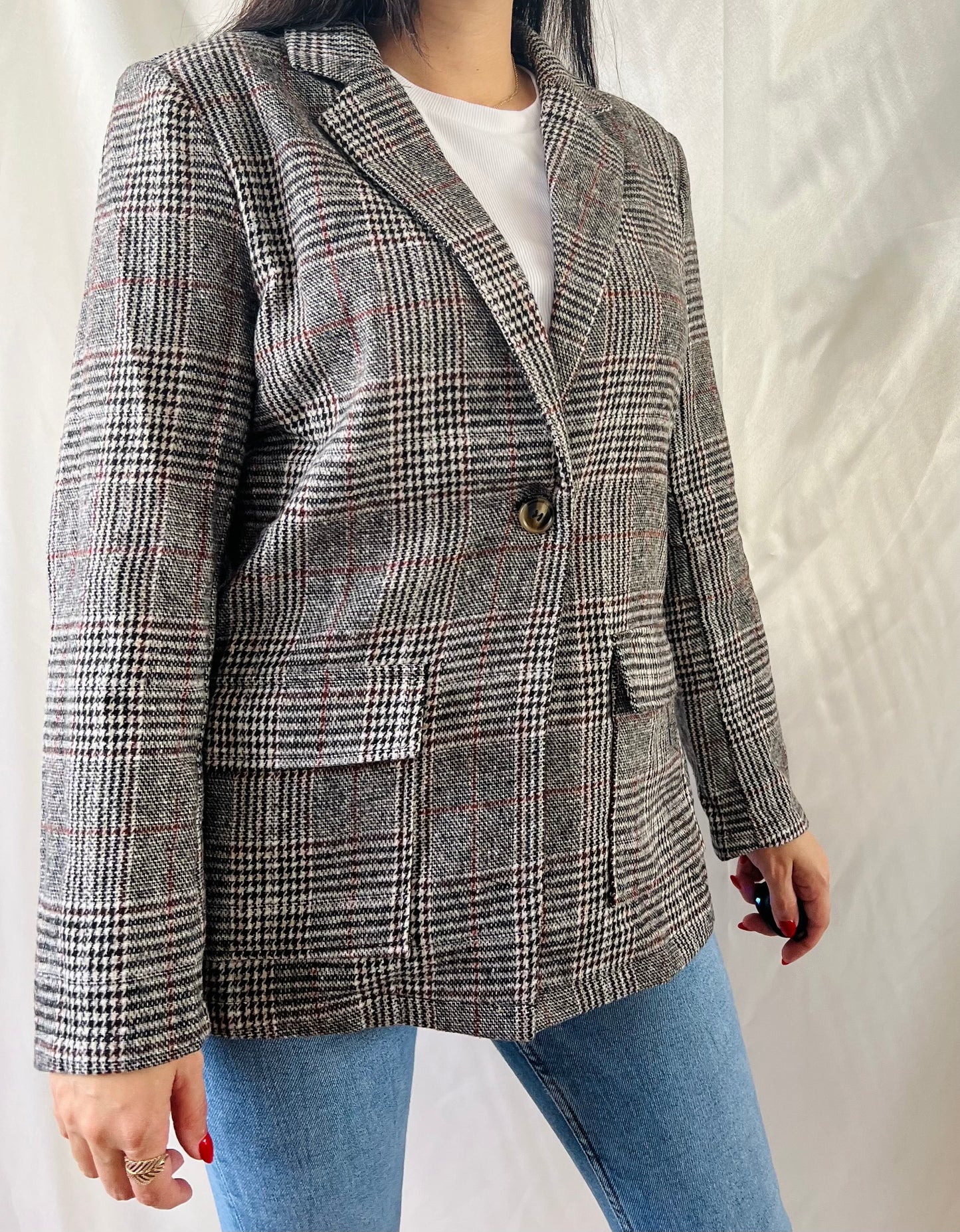 CLASSIC GINGHAM BLAZER