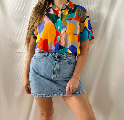 THRIFT - FLORA CROP TOP