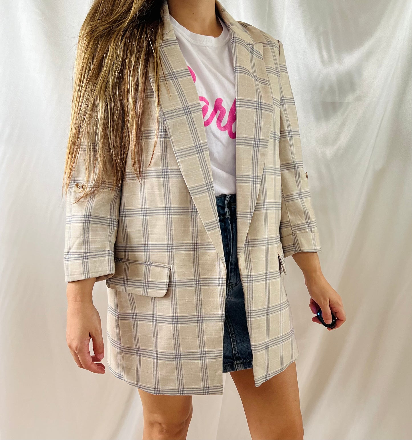 THRIFT - BEIGE OVERSIZED BLAZER