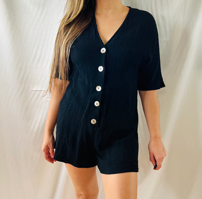 THRIFT - SIMPLE BLACK ROMPER