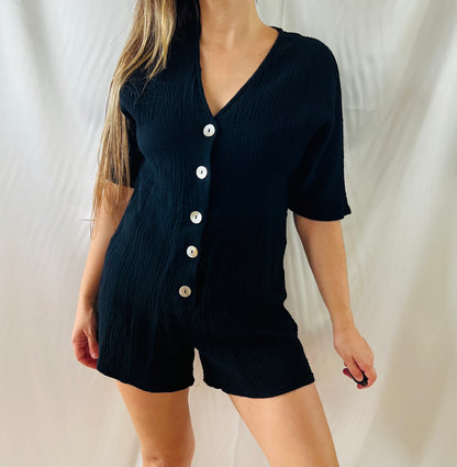 THRIFT - SIMPLE BLACK ROMPER