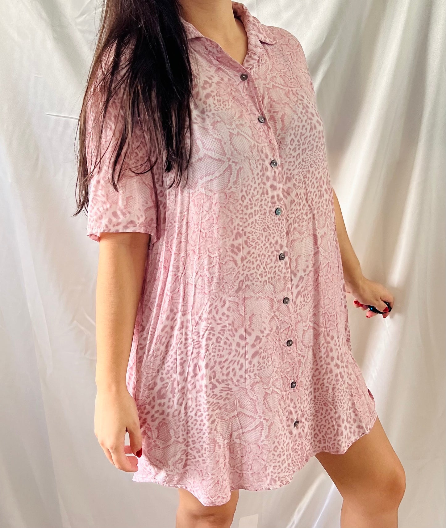 THRIFT - PINK SNAKE DRESS