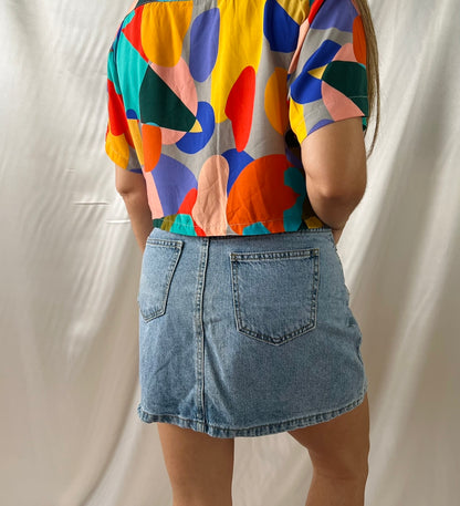 THRIFT - BLUE DENIM SKIRT