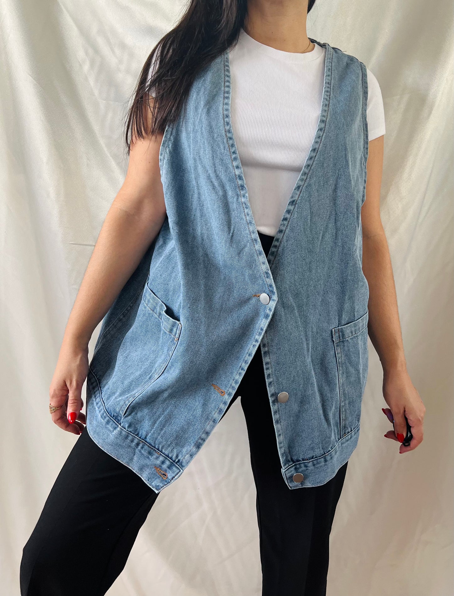 RELAXED DENIM VEST