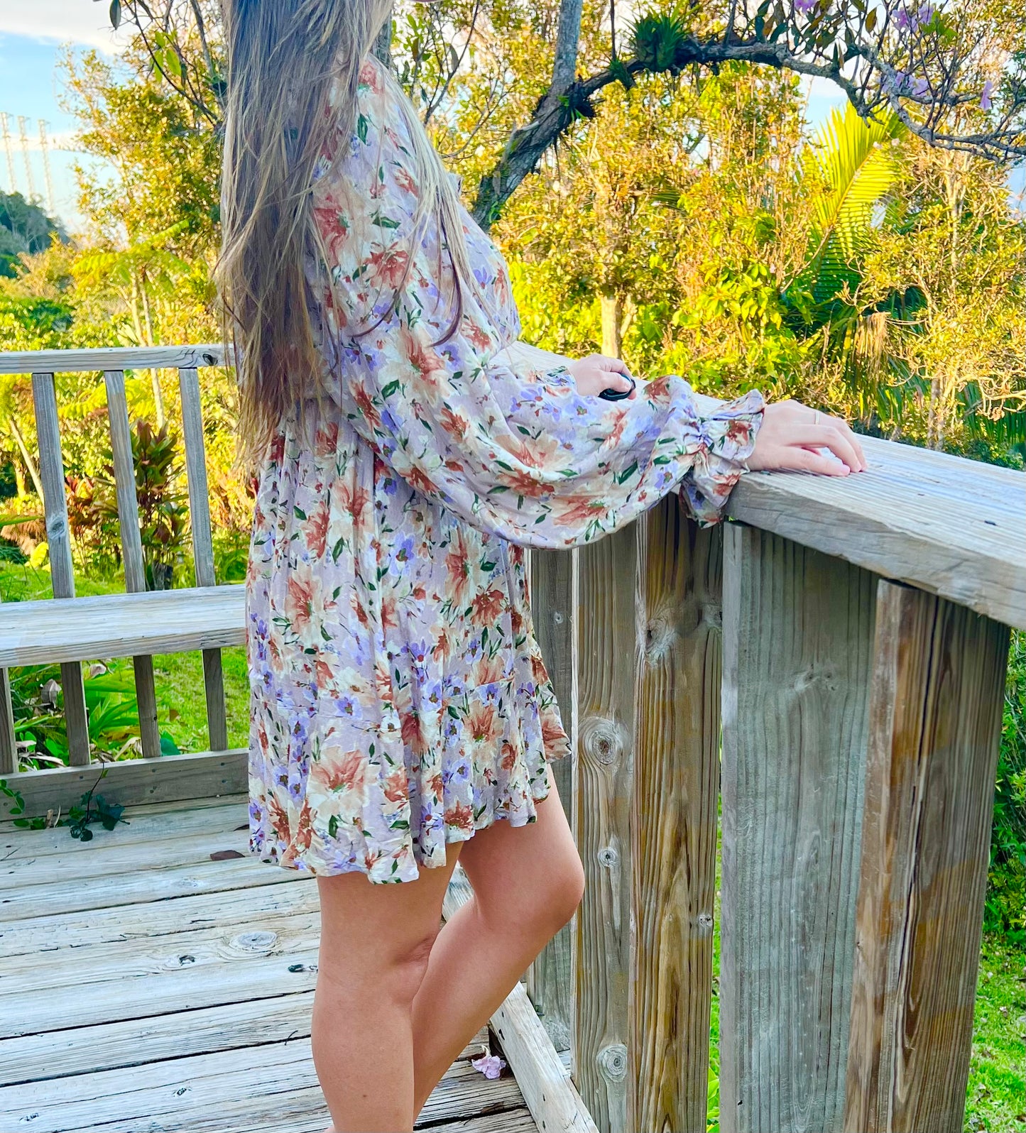 FLORAL LAVENDER DRESS