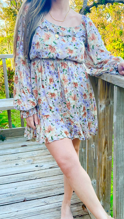 FLORAL LAVENDER DRESS