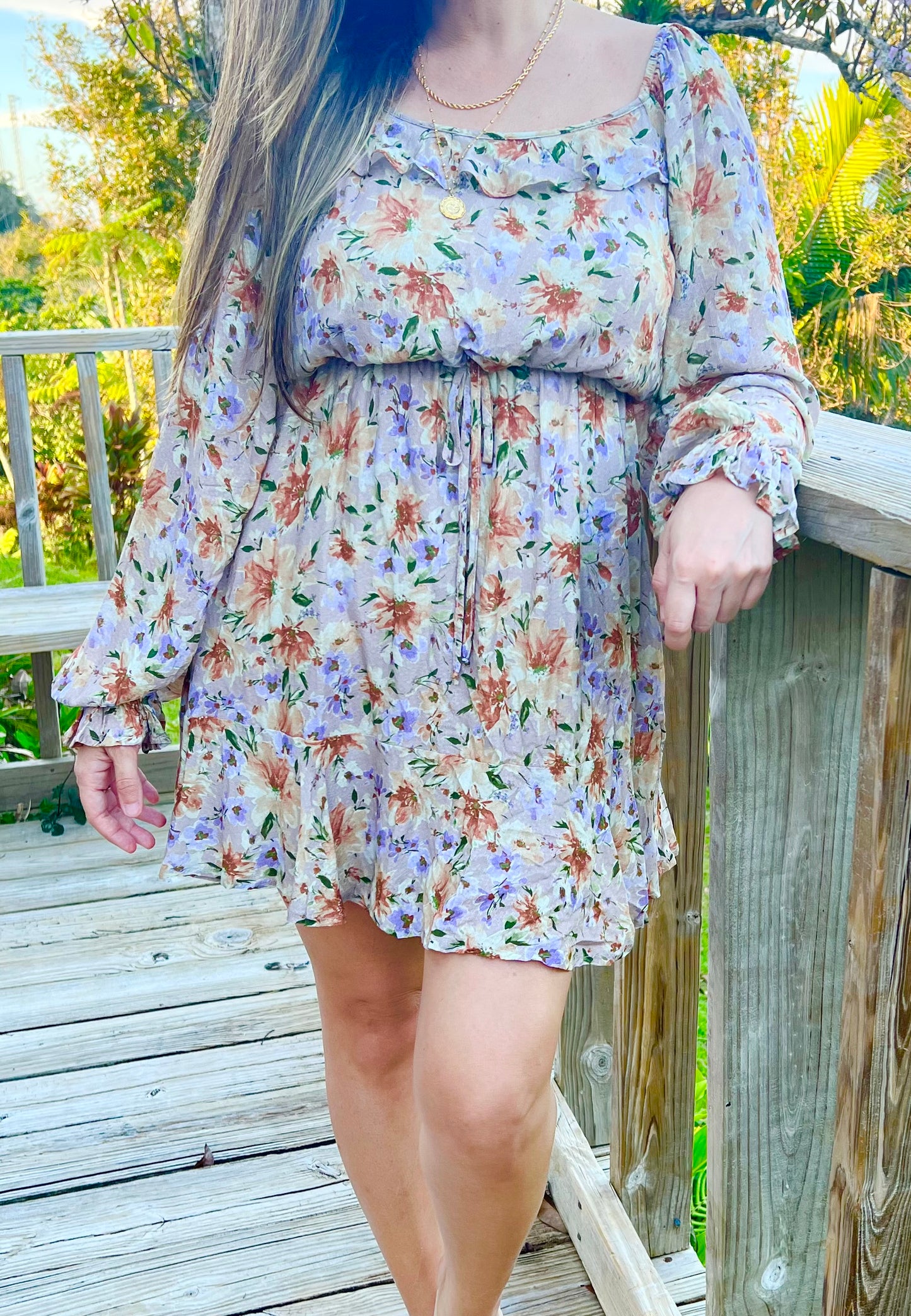 FLORAL LAVENDER DRESS