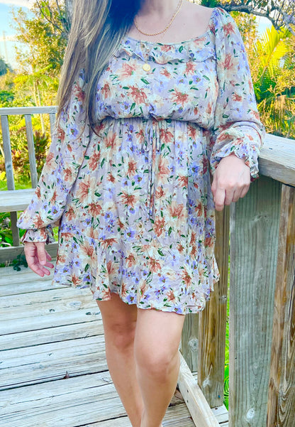 FLORAL LAVENDER DRESS