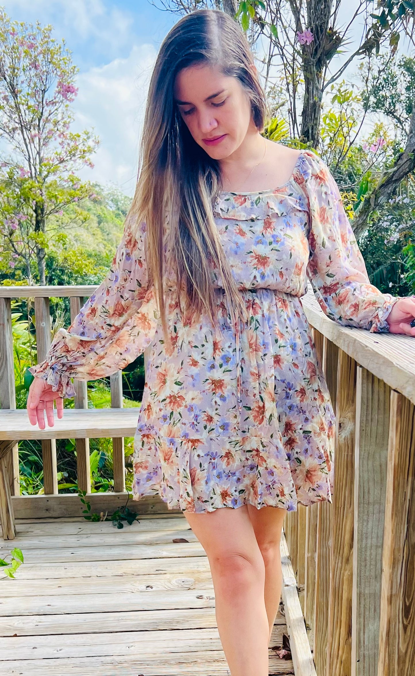 FLORAL LAVENDER DRESS