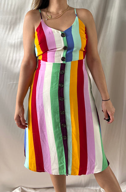 THRIFT - MULTI-COLORED MIDI DRESS