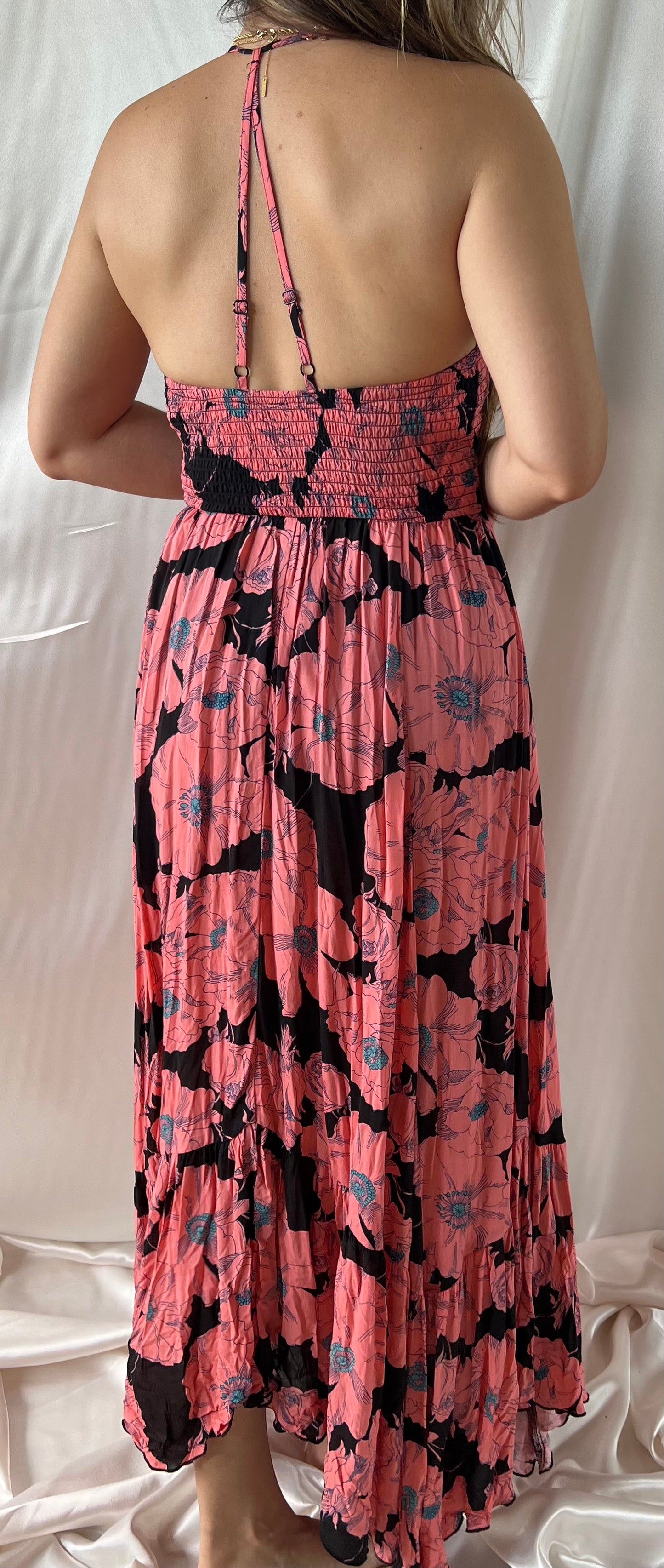 THRIFT - BLACK ROSE MAXI DRESS