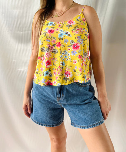 THRIFT - FLORAL TANK TOP