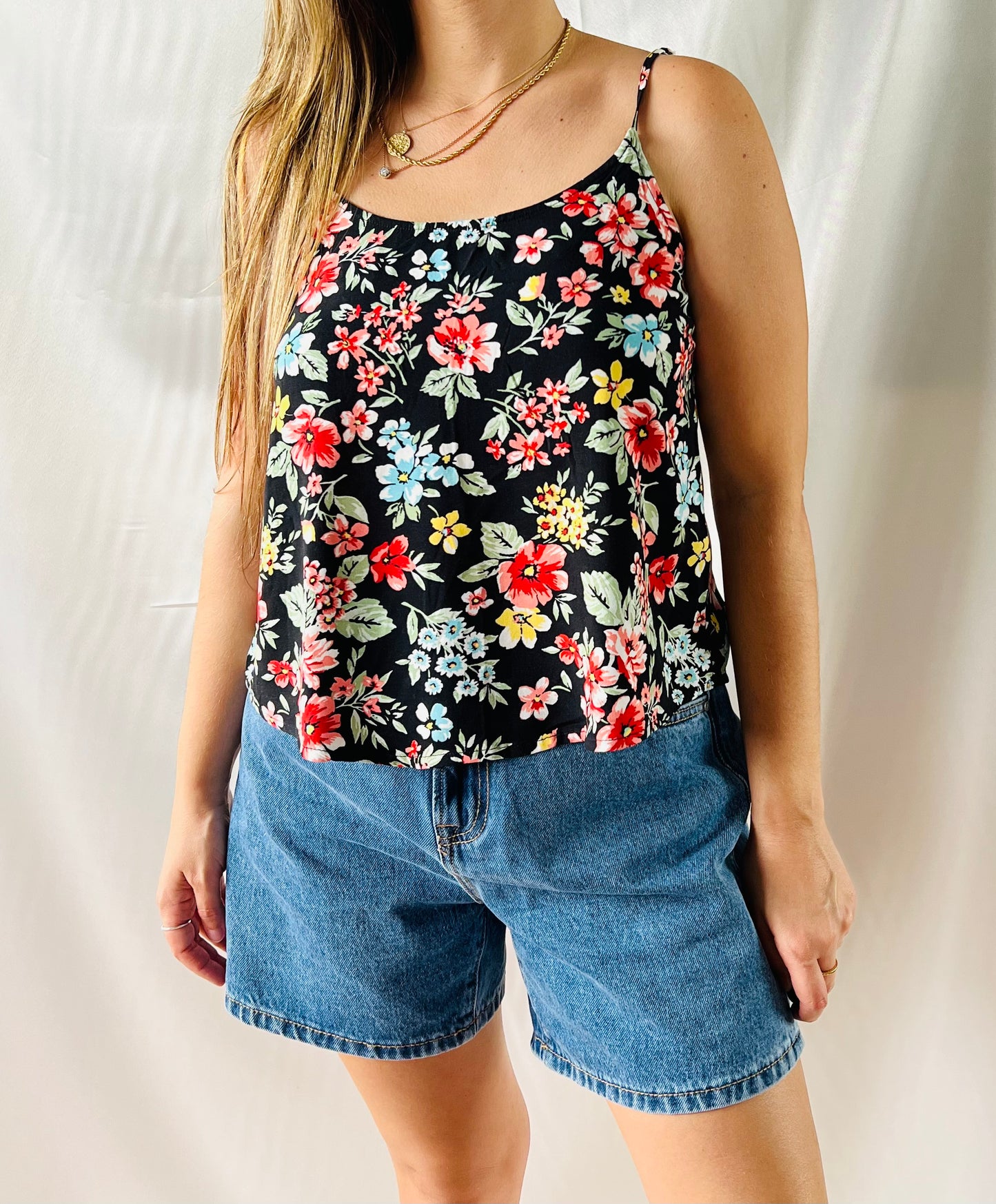 THRIFT - FLORAL TANK TOP