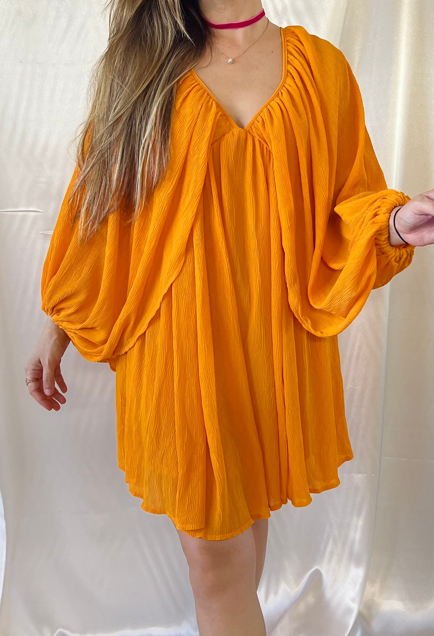 MANGO WIDE-SLEEVES DRESS