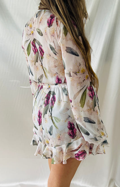 THRIFT - LILLY FLORAL ROMPER