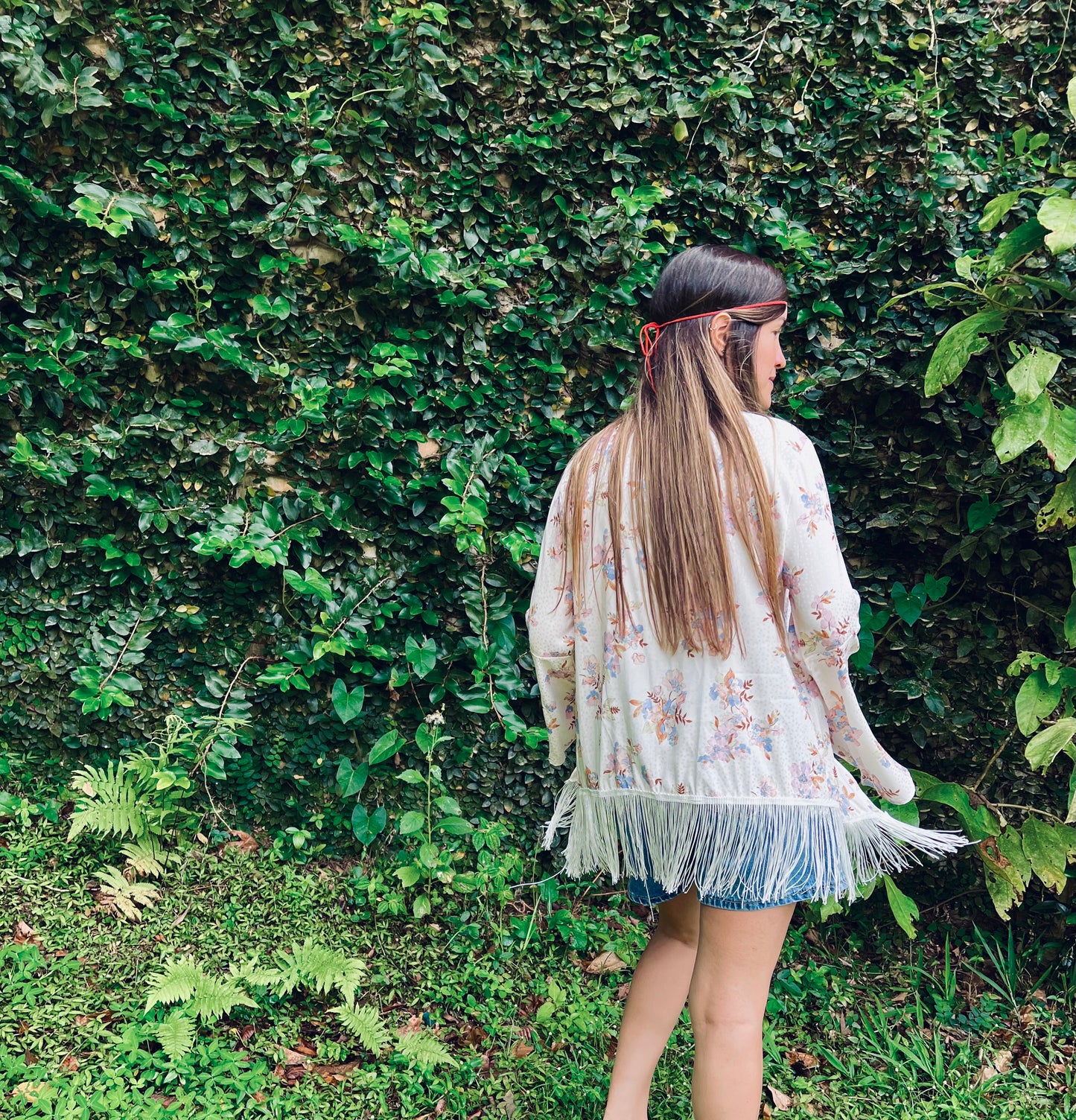 FLORAL DREAM FRINGE KIMONO