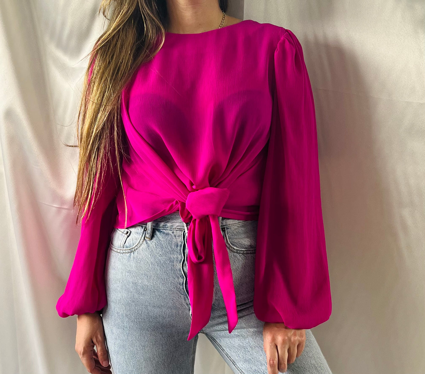 THRIFT - HOT PINK TOP