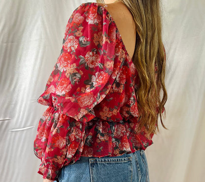 RUSTY FLORAL TOP