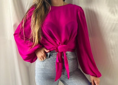 THRIFT - HOT PINK TOP