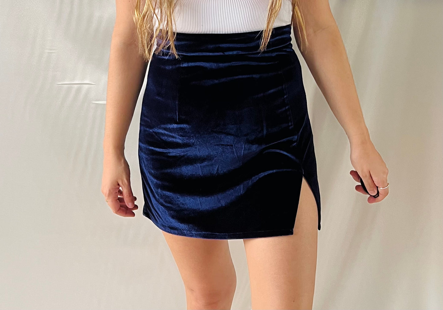 THRIFT - NIGHTFALL VELVET SKIRT