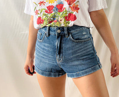 THRIFT - HIGH-RISE DENIM SHORTS