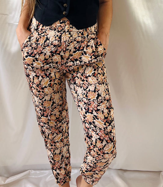 THRIFT - FALL FLORAL PANTS