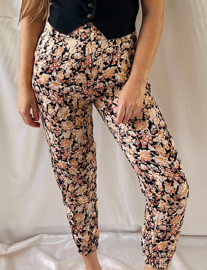 THRIFT - FALL FLORAL PANTS