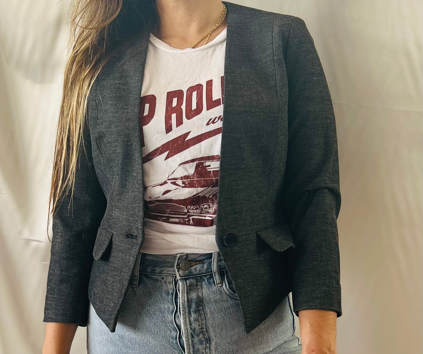 THRIFT - DARK GREY BLAZER